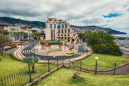 FUNCHAL, MADEIRA, July 06, 2016: A view over the roof tops of buildings in Funchal, Madeiraのeditorial素材