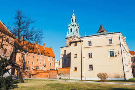 view of Royal Wawel Castle at sunny dayの写真素材