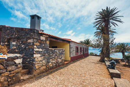 Cliffs at Ponta de Sao Lourenco, Madeira, Portugalの写真素材
