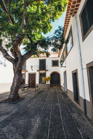 Catholic church in Funchal, Madeira Island, Portugalの写真素材