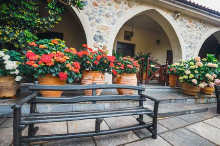 Ancient Monastery Kera Kardiotissa on Crete Island, Greeceの写真素材