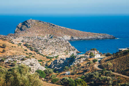 Beautiful mountain landscape of Crete Island, Greeceの写真素材