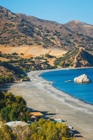 Coast of Crete island near Matala in Greeceの写真素材