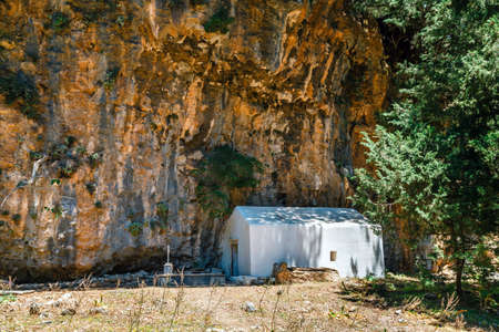Displaced village Samaria in Samaria Gorge in central Crete, Greeceの写真素材