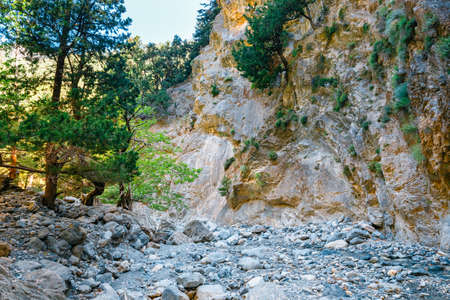 Samaria Gorge in central Crete, Greeceの写真素材