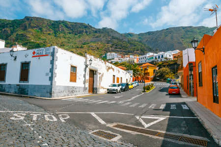 Garachico, Tenerife, Spain, June 08, 2015: Colorful buildings on the streets of Garachico, Tenerife, Canary Islands, Spainのeditorial素材