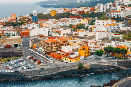 Aerial view of Garachico in Tenerife, Canary Islands, Spainの写真素材