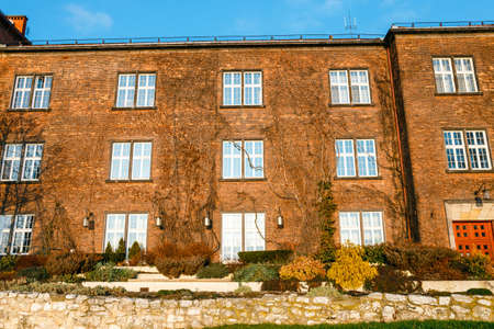Architectural details of Wawel Castle in Krakow, one of the most famous landmark in Polandのeditorial素材