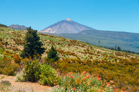 El Teide Volcano in Tenerife, Canary Islands, Spainの写真素材