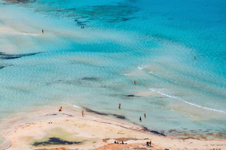 Fantastic view of Balos Lagoon and Gramvousa island on Crete, Greece.の写真素材