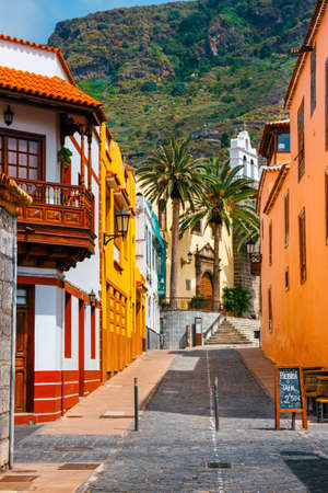 Garachico, Tenerife, Spain, June 08, 2015: Colorful buildings on the streets of Garachico, Tenerife, Canary Islands, Spainのeditorial素材