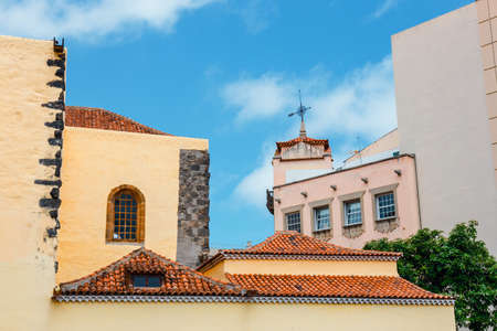 architectural details of La Orotava town, Tenerife Island, Spainのeditorial素材