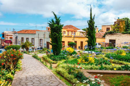 La Orotava, Tenerine, Spain, June 11, 2015: Unknown tourists visit La Orotava town, Tenerife, Canary Islandsのeditorial素材