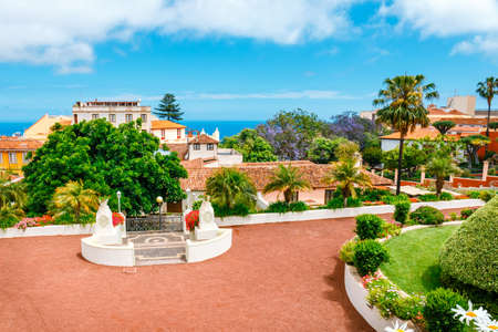 tropical botanical gardens in La Orotava town, Tenerife, Canary Islandsの写真素材