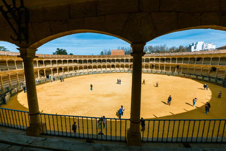 Ronda, Spain, April 05, 2018: Bullring in Ronda is one of the oldest and most famous bullfighting...