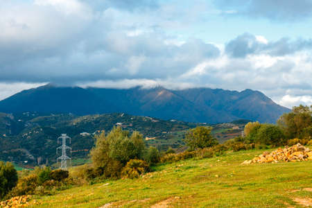 Beautiful landscape of Sierra Crestelina in Andalusia, Spainの写真素材