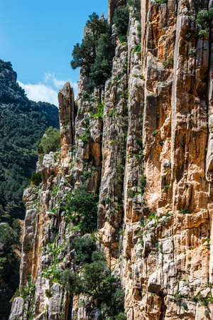 Caminito Del Rey - mountain path along steep cliffs in Andalusia, Spainの写真素材