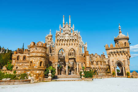 Colomares castle in Benalmadena, dedicated of Christopher Columbus, Spainのeditorial素材