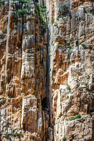 Caminito Del Rey - mountain path along steep cliffs in Andalusia, Spainの写真素材