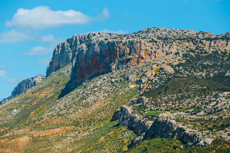 mountain landscape near El Chorro Gorge, Andalusia, Spainの写真素材