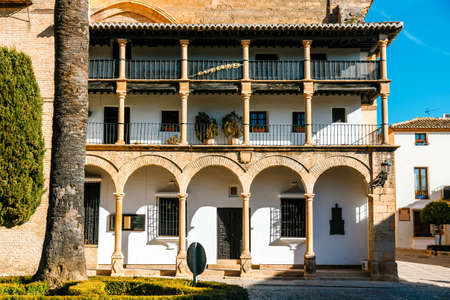 Plaza Duguesa de Parcent square in Ronda, Andalusia, Spainの写真素材