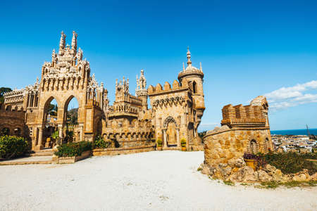 Colomares castle in Benalmadena, dedicated of Christopher Columbus, Spainのeditorial素材