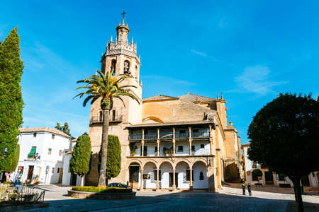 Ronda, Spain, April 05, 2018: Plaza Duguesa de Parcent square in Ronda, Andalusia, Spainのeditorial素材