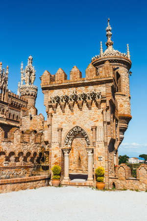 Benalmadena, Spain, April 08, 2018: Colomares is a monument honoring Cristopher Colombus and the discovery of America. Was built between 1987 and 1994 and It is a combination of several different architechtural styleのeditorial素材