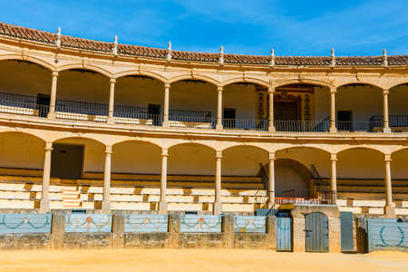 Bullring in Ronda is one of the oldest and most famous bullfighting arena in Andalusia, Spainのeditorial素材