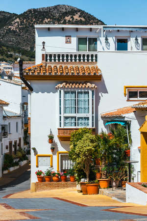Mijas, charming white village in Andalusia with white houses, Spainの写真素材