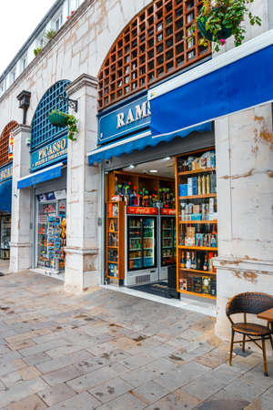 Gibraltar, Spain, April 07, 2018: Facade of Old tenement in Gibraltarのeditorial素材