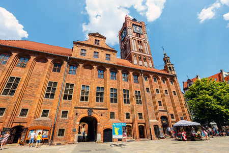 Torun, Poland - June 01, 2018: Main square in old town of Torun. Torun is birthplace of the astronomer Nicolaus Copernicus.のeditorial素材