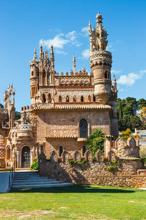 Benalmadena, Spain, April 08, 2018: Colomares is a monument honoring Cristopher Colombus and the discovery of America. Was built between 1987 and 1994 and It is a combination of several different architechtural styleのeditorial素材