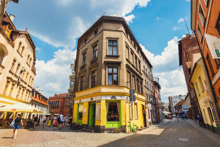 Torun, Poland - June 01, 2018: View of old town in Torun. Torun is birthplace of the astronomer Nicolaus Copernicus.のeditorial素材