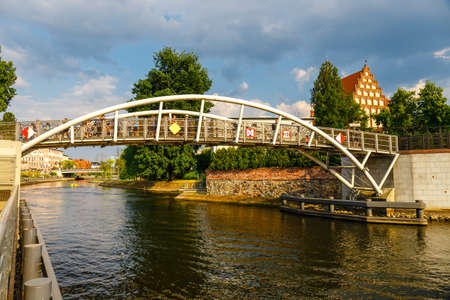 Bydgoszcz, Poland, May 31, 2018: Architecture of Bydgoszcz city at Brda river in Poland, Polandのeditorial素材