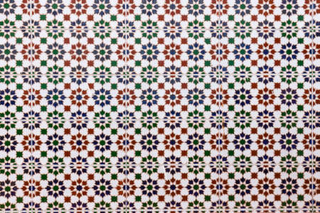 traditional ceramic tiles on the wall in the street, Spain