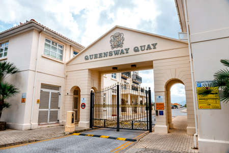 Gibraltar, Spain, April 07, 2018: Queensway Quay Marina, Gibraltarのeditorial素材