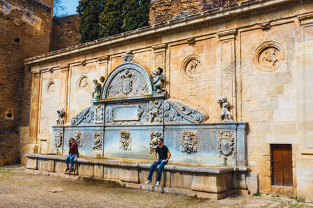 Granada, Spain, April 06, 2018: Gate of Justice (Puerta de la Justicia), gate to Alhambra complex in Granada, Spainのeditorial素材