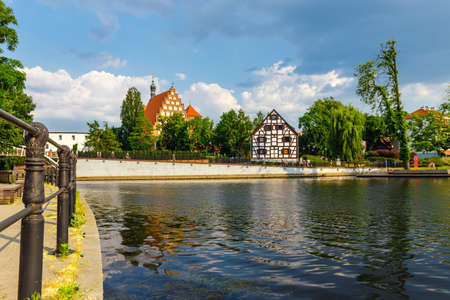 Bydgoszcz, Poland, May 31, 2018: Architecture of Bydgoszcz city at Brda river in Poland, Polandのeditorial素材