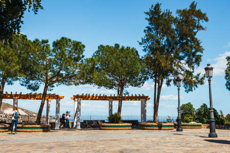 viewpoint in Mijas near malaga, Andalusia, Spainの写真素材