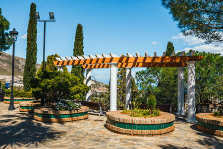 viewpoint in Mijas near malaga, Andalusia, Spainの写真素材