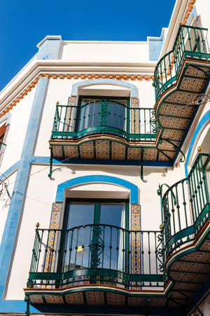 touristic town Nerja in Costa del Sol, Andalusia, Spainの写真素材
