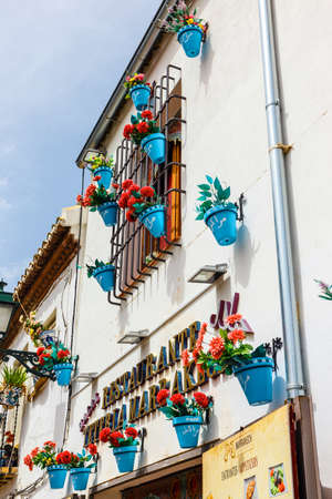 Granada, Spain, April 06, 2018: Traditional arabic architecture of Andalusia, Albaicin Moorish medieval quarter, Granada, Spainのeditorial素材