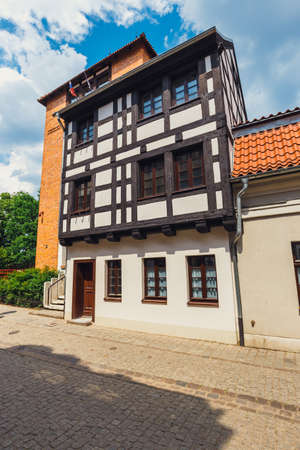 Traditional architecture in polish city, Torun, Polandの写真素材