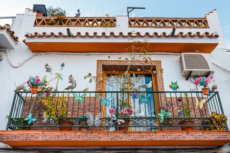 Touristic town Nerja in Costa del Sol, Andalusia, Spainの写真素材