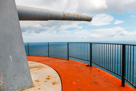Old huge cannon at Europa point, Gibraltarの写真素材