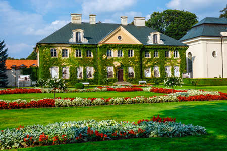 KOZLOWKA, POLAND, August 31, 2018: Zamoyski Palace in Kozlowka. It is a large rococo and neoclassical palace complex located in Kozlowka near Lublin in eastern Polandのeditorial素材