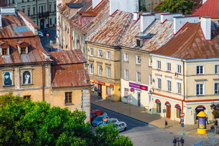 Lublin, Poland, September 01, 2018: Aerial view of the historic center of Lublin, Polandのeditorial素材