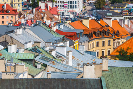 Lublin, Poland, September 01, 2018: Aerial view of the historic center of Lublin, Polandのeditorial素材