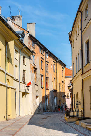 Historic center of the old town in Lublin, Poland.のeditorial素材